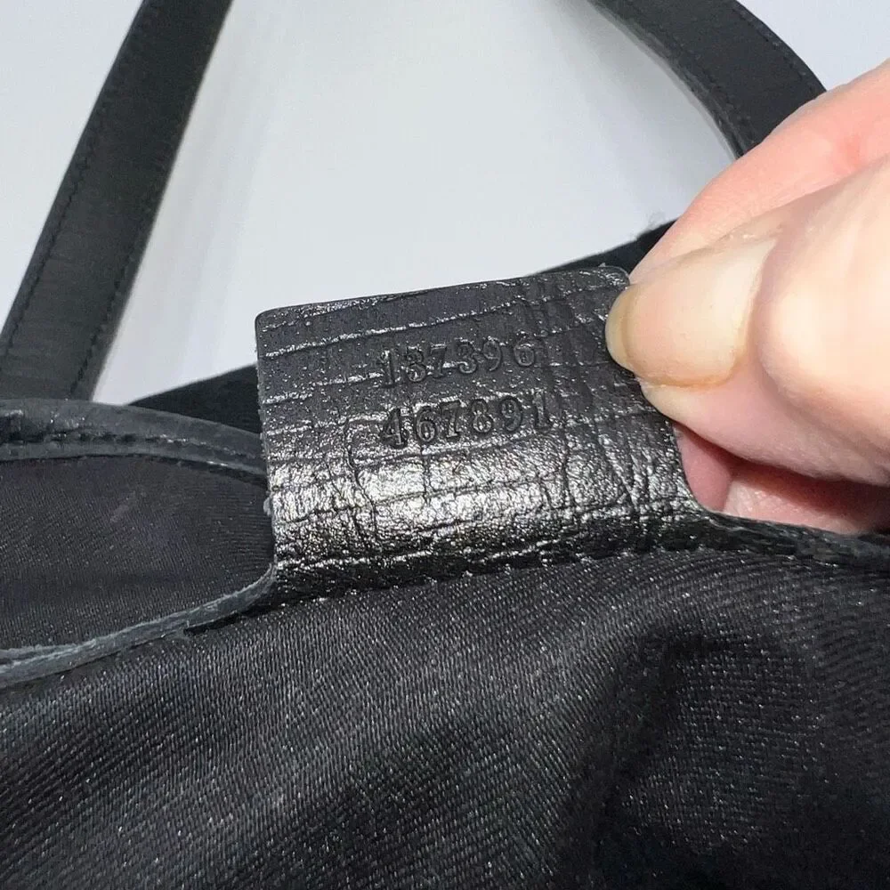 Gucci Vintage Jolicoeur GG Monogram Canvas Medium Tote Black
